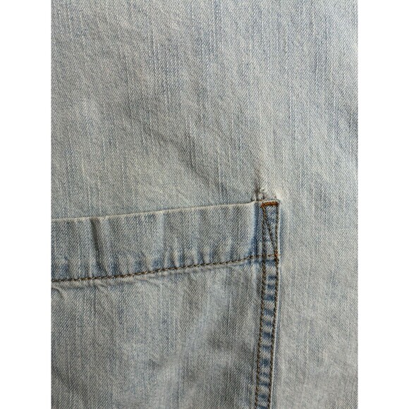 Vintage Levis Denim Shirt Metal Button Up Mens XL Pockets Red Tab Shacket - Picture 5 of 14